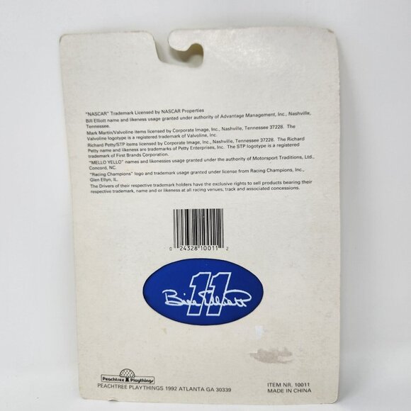 NASCAR Wallet Bill Elliott #11 Vintage Nascar 1992 Peachtree Playthings - Picture 3 of 6